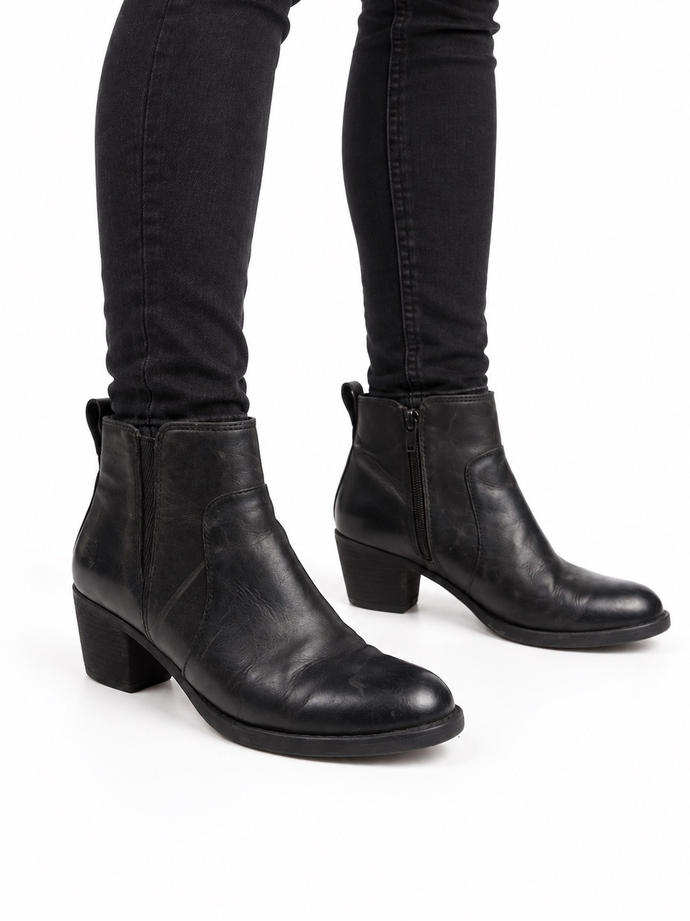 Born Vintage Grunge Y2K Rigby Double Zipper Ankle Boots Women’s Size 8.5 $160